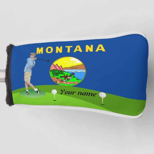 Montana flag golf head cover (Front)