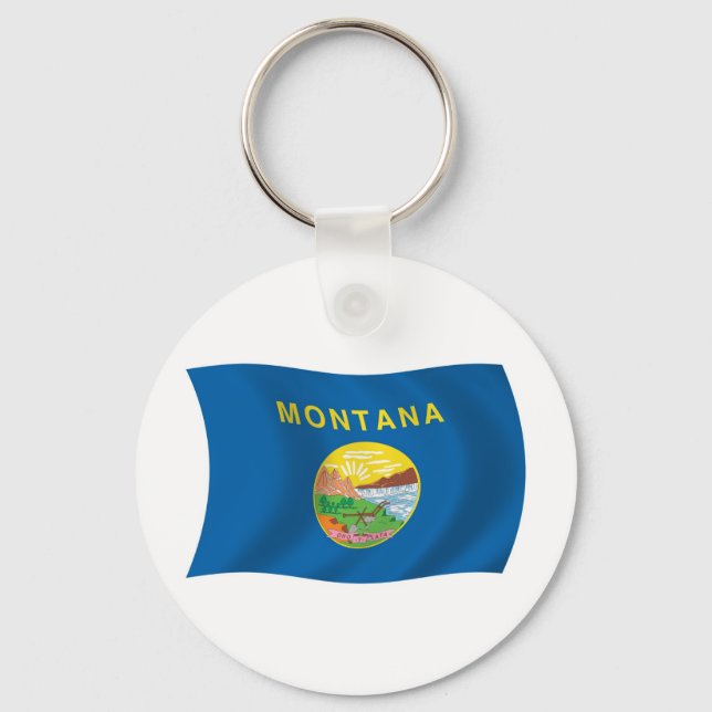 Montana Flag Keychain (Front)