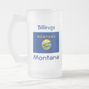 Montana Flag Map City Mug