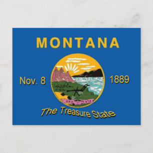 Montana Flag Postcard