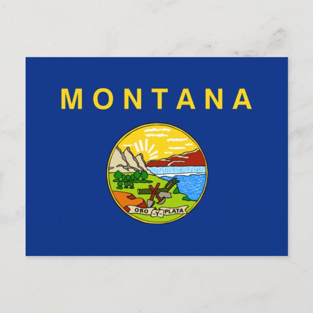 Montana Flag Postcard (Front)