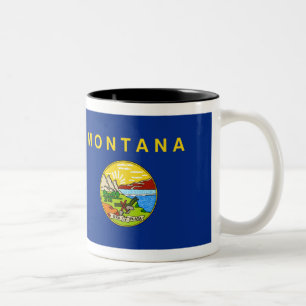 Montana Flag Two-Tone Coffee Mug