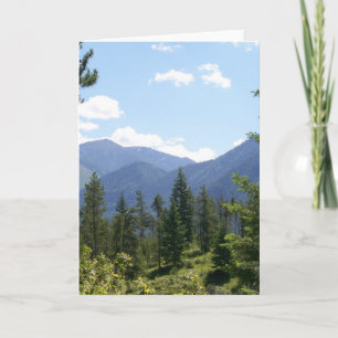 Montana Forest and Mountains Scenic View Card
