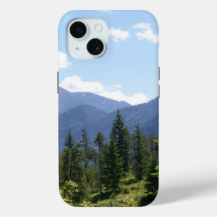 Montana Forest and Mountains Scenic View iPhone 15 Case