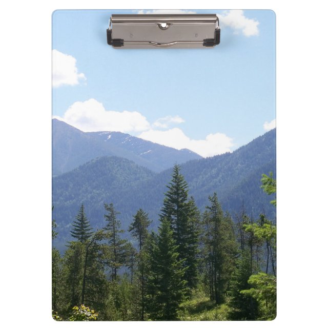 Montana Forest and Mountains Scenic View Clipboard (Front)