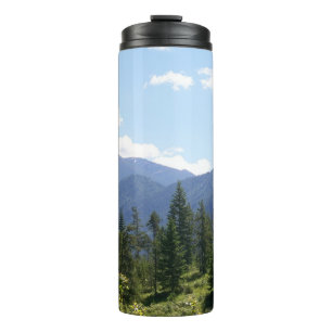 Montana Forest and Mountains Scenic View Thermal Tumbler