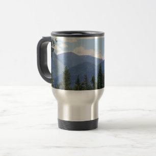 Montana Forest and Mountains Scenic View Travel Mug