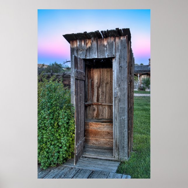 Montana Ghost Town Outhouse Poster (Front)