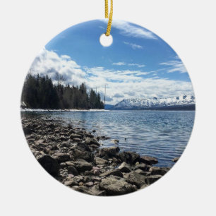 Montana Glacier National Park Ceramic Tree Decoration