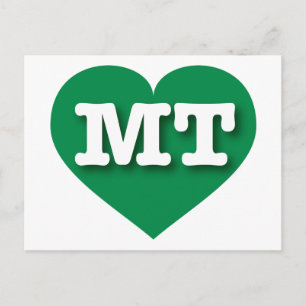 Montana Green Heart - I love MT Postcard