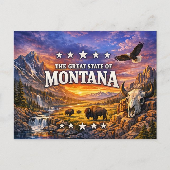 Montana Greetings Postcard  (Front)