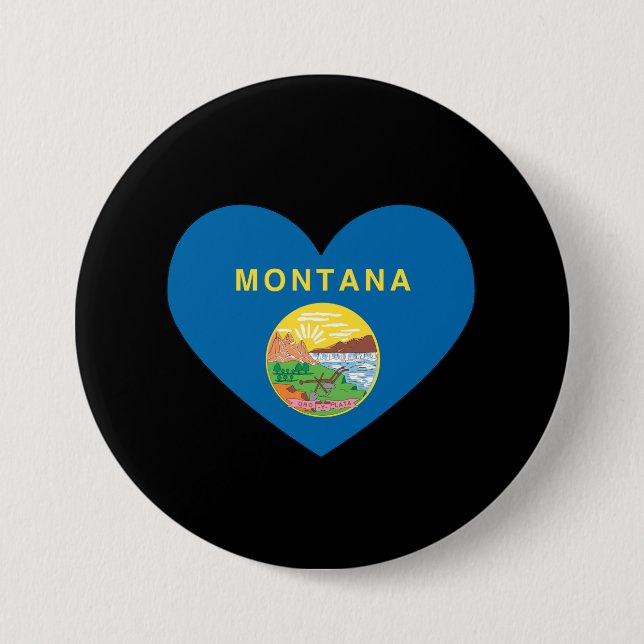 MONTANA HEART DESIGN -  .png 7.5 Cm Round Badge (Front)