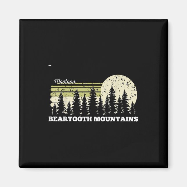 Montana Hiking Beartooth Mountains Trees Nature Fo Magnet (Front)
