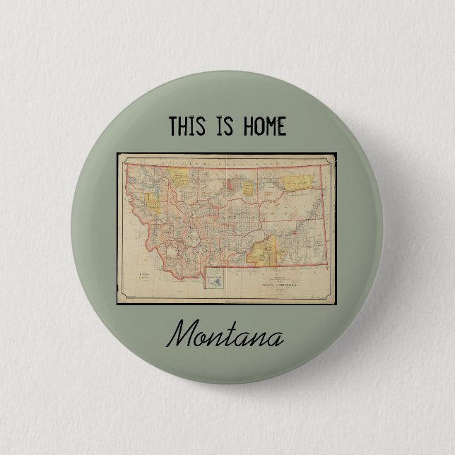 Montana Home 6 Cm Round Badge (Front)