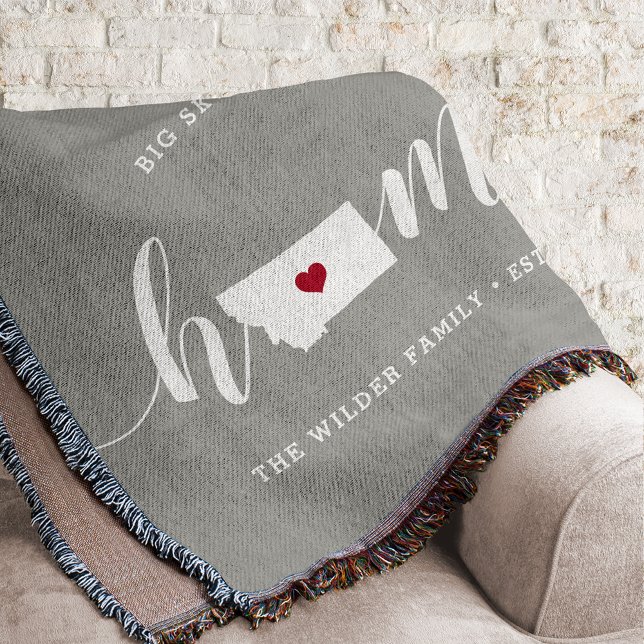 Montana Home State Personalised Throw Blanket (Creator Uploaded)