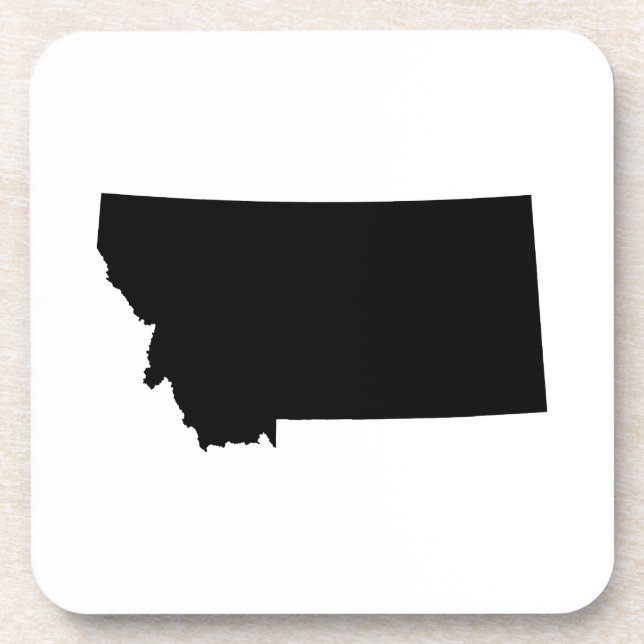Montana in Black and White Coaster (Front)