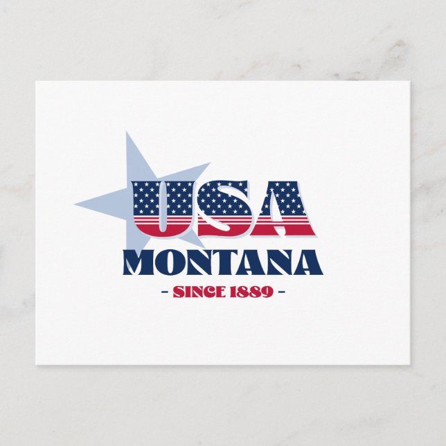 Montana in Red, White, and Blue Postcard (Front)