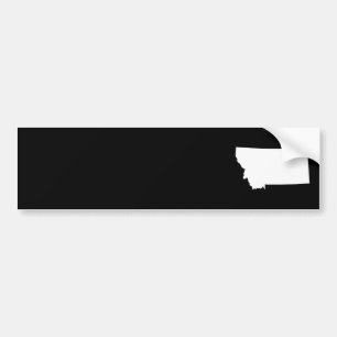 Montana in White and Black Bumper Sticker