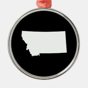 Montana in White and Black Metal Tree Decoration