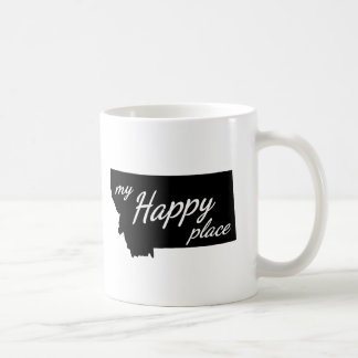 Montana is My Happy Place Black & White Coffee Mug