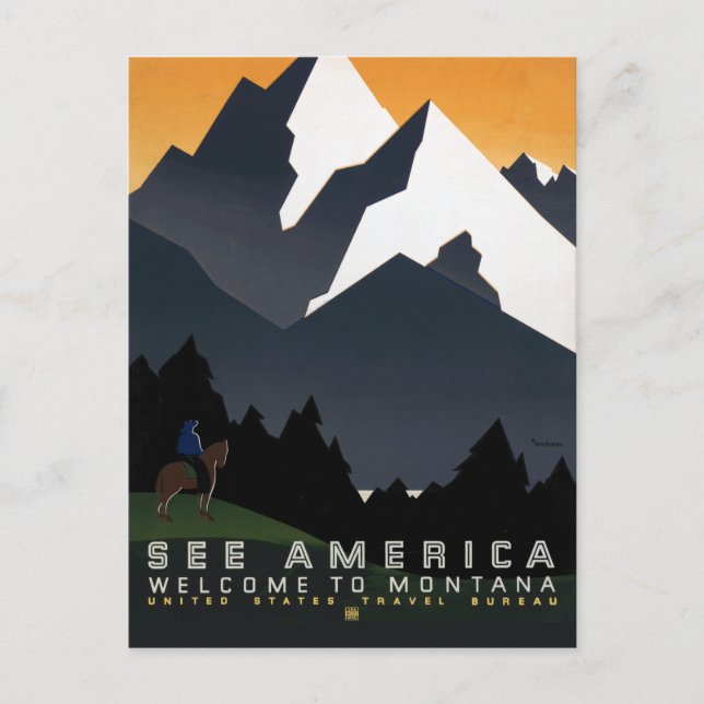 Montana Landscape Art Unedited Vintage Photos Old  Postcard (Front)