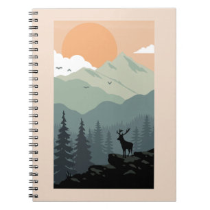 Montana Landscape Art Vintage Photos Old Aesthetic Notebook