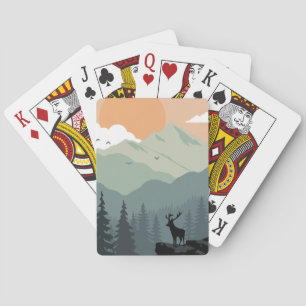 Montana Landscape Art Vintage Photos Old Aesthetic Playing Cards