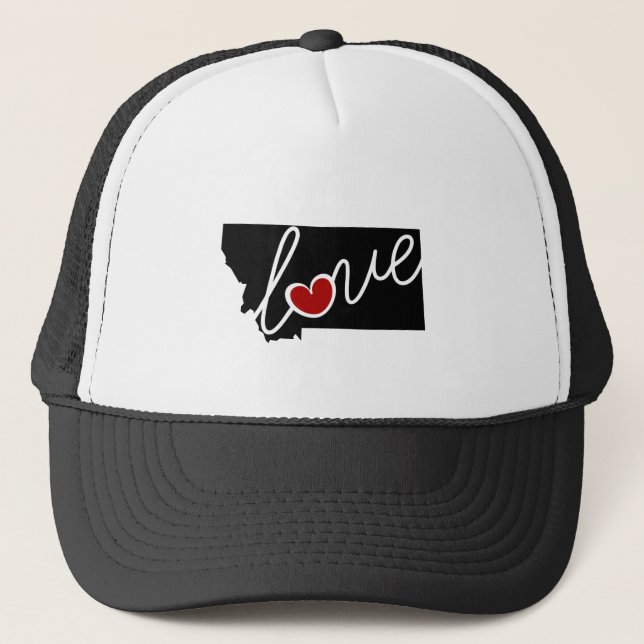 Montana Love!  Gifts for MT Lovers Trucker Hat (Front)