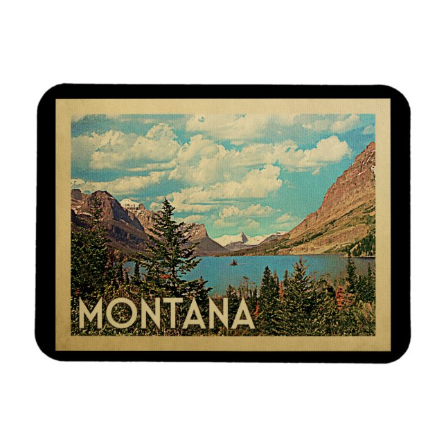 Montana Magnet Glacier Park Vintage (Horizontal)