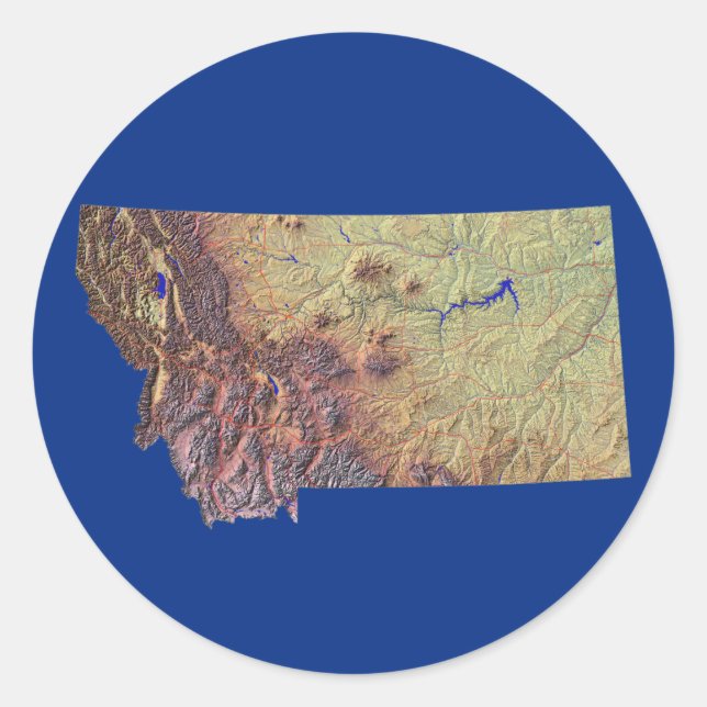 Montana Map Sticker (Front)