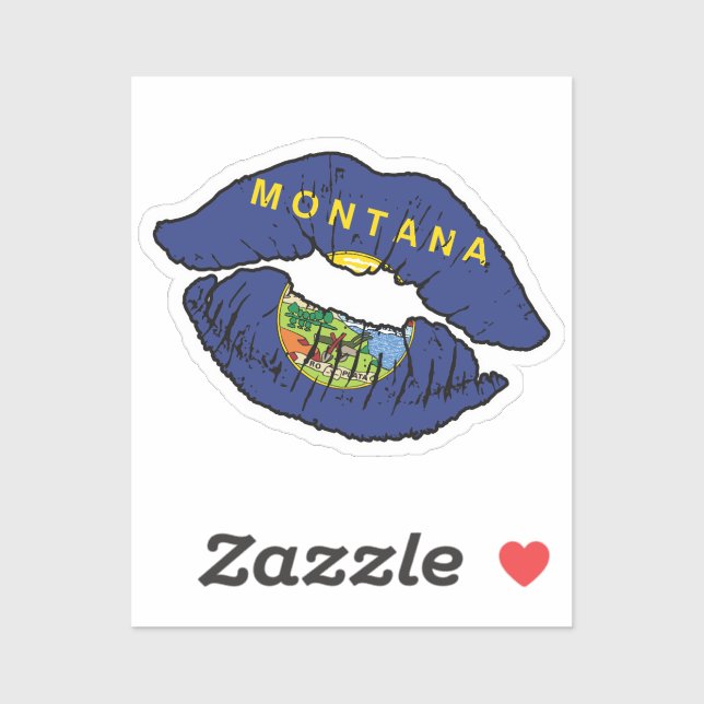 Montana Montanan Lipstick Love Flag (Sheet)