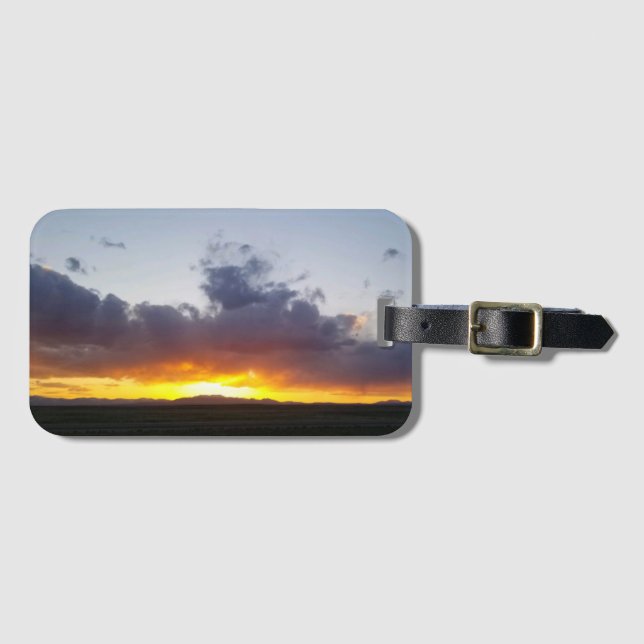 Montana Mountain Sunset Luggage Tag (Front Horizontal)