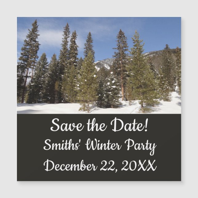 Montana Mountain Trails in Winter Landscape Photo (Front)