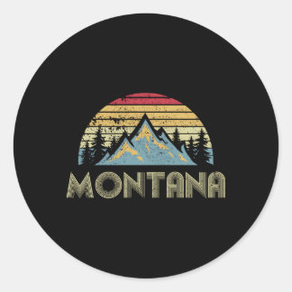 Montana Mountains Camg Hiking Classic Round Sticker