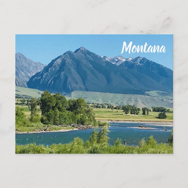 Montana Mountains River Travel Souvenir Postcard (Front)