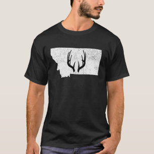 Montana MT Deer Hunting Shed Antlers T-Shirt
