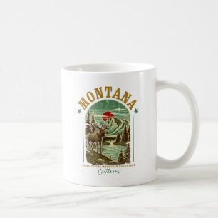 Montana Nature Scene – Wildlife, Mountains, River  Coffee Mug