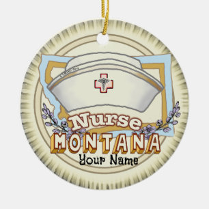 Montana Nurse Ceramic Tree Decoration