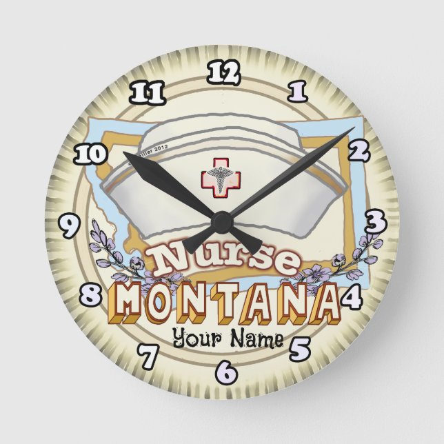 Montana Nurse Round Clock (Front)