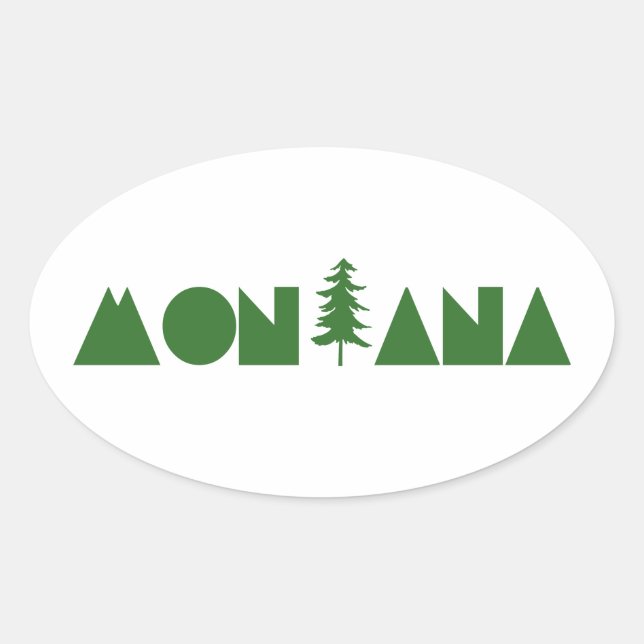 Montana Oval Sticker (Front)