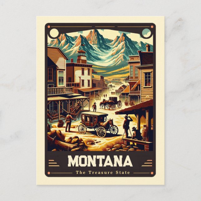 Montana | Patriotic Spirit Vintage Postcard (Front)