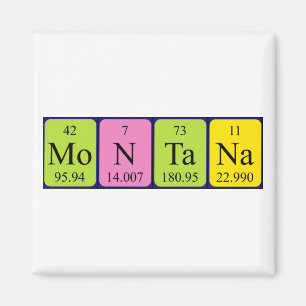 Montana periodic table name magnet