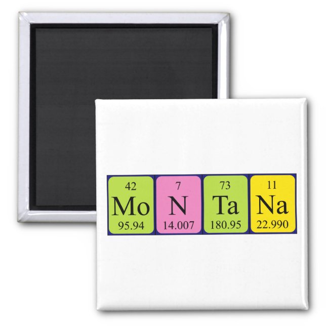 Montana periodic table name magnet (Front)