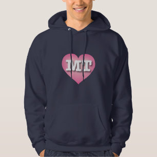 Montana Pink Fade Heart - I love MT Hoodie