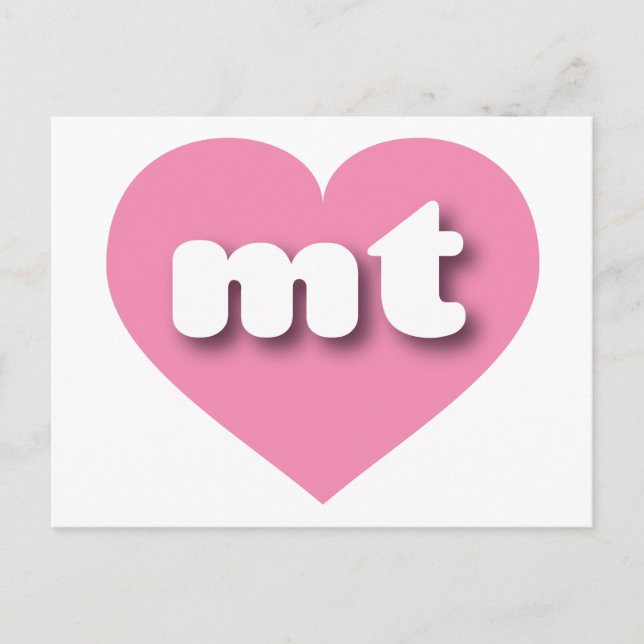 Montana pink heart - I love mt Postcard (Front)