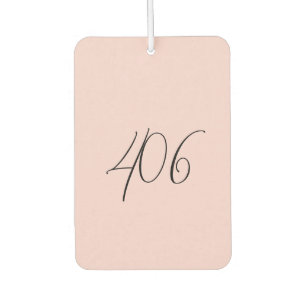 Montana Pink With Black Area Code Air Freshener