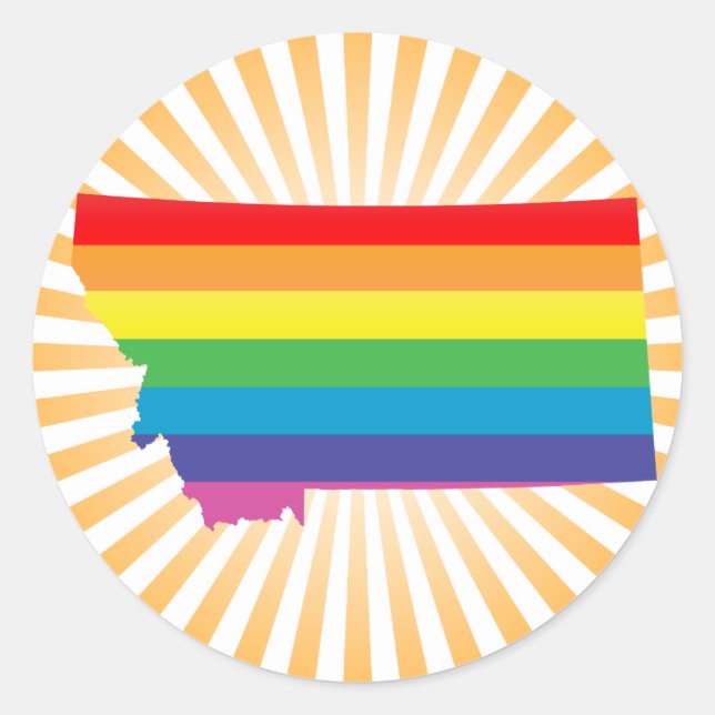 montana pride. classic round sticker (Front)