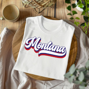 Montana Red White and Blue Vintage Script T-Shirt