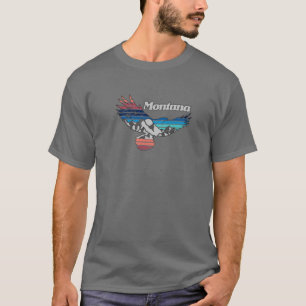 Montana Retro Vintage Mountain Outdoors State Grap T-Shirt