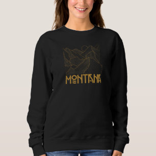 Montana Retro Vintage Outdoors Mountain Graphic 3 Sweatshirt